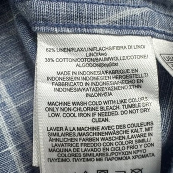 Brooks Brothers Mens Long Sleeve Surfboard Linen Button Down Shirt Size Large - Picture 5 of 8